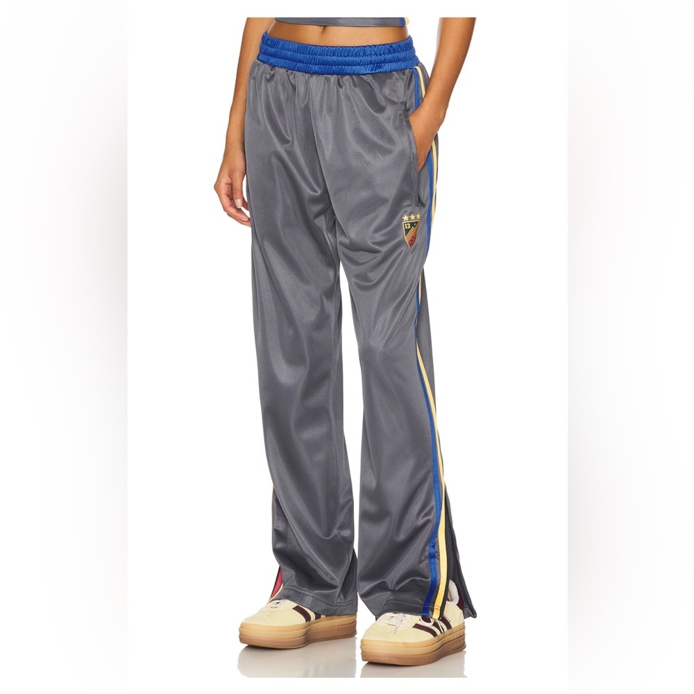 Jaded London Football Joggers Track Pants with Yellow Red and Blue Stripe